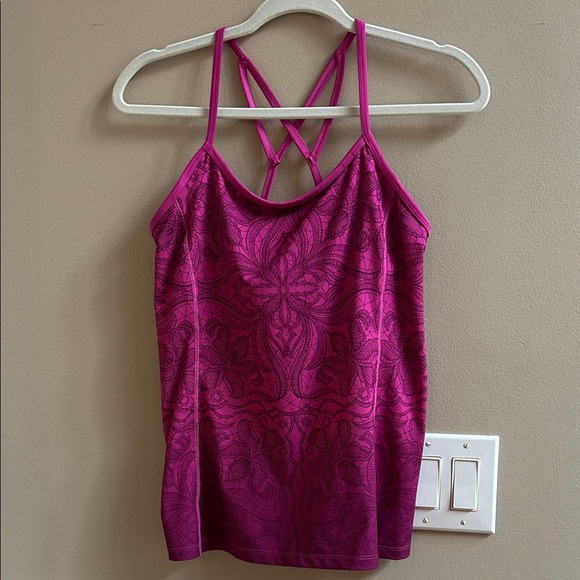 Athleta Harmonious Strappy Tank Top Workout Yoga Pink Ombré Size Medium - Picture 1 of 7